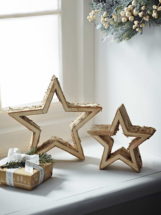 Two Birch Bark Standing Stars