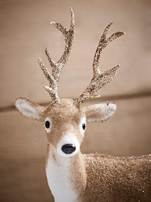 Glittered Standing Deer