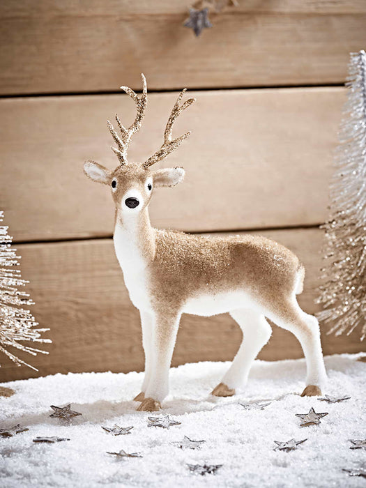 Glittered Standing Deer