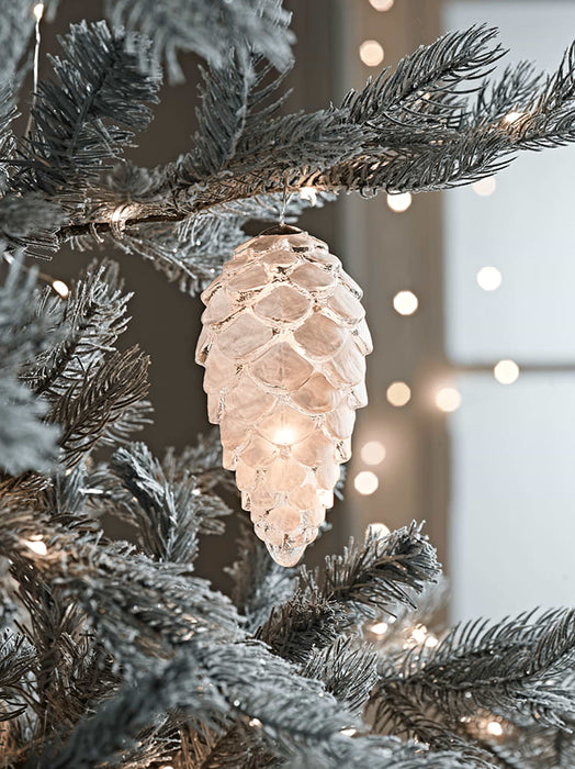 Light Up Frosted Pinecone - Large