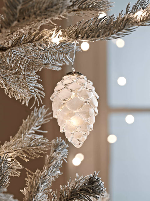 Light Up Frosted Pinecone - Small