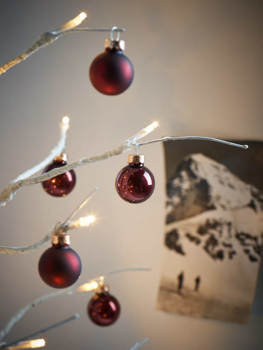 Mini Baubles - Burgundy