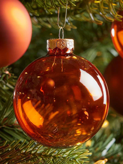 Glass Bauble Selection Box - Cinnamon