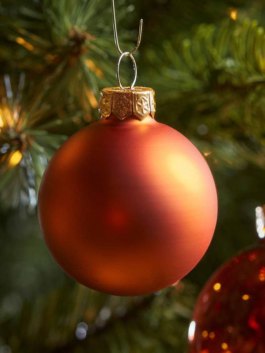 Glass Bauble Selection Box - Cinnamon