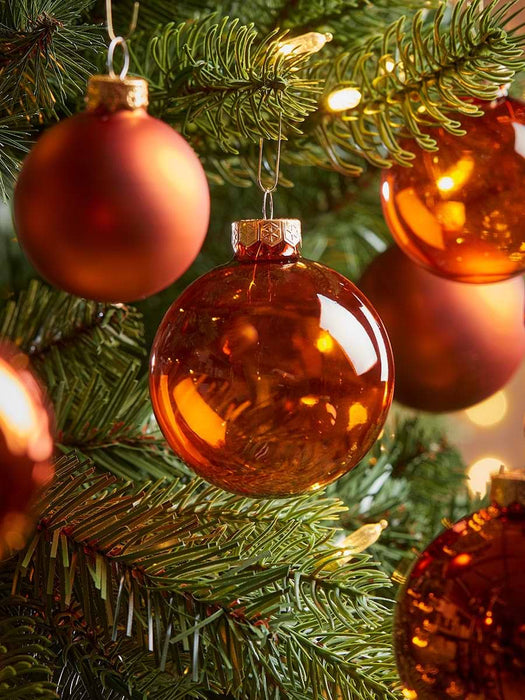 Glass Bauble Selection Box - Cinnamon