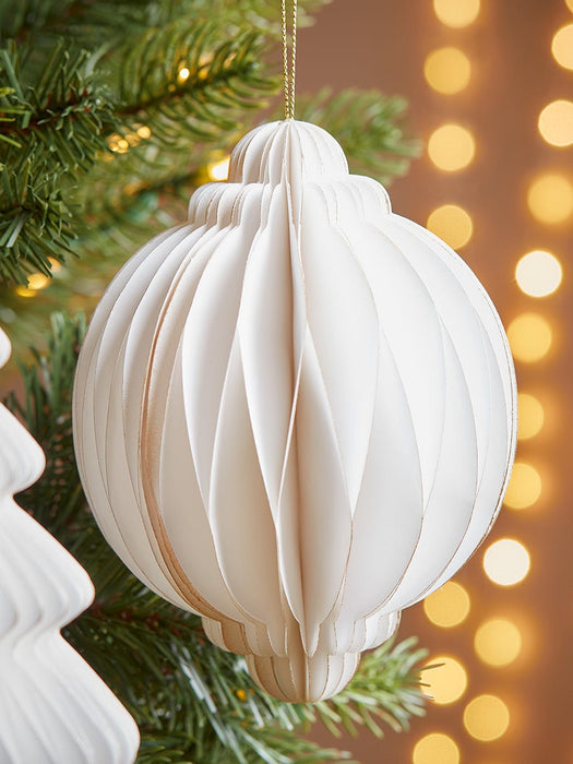 Four Honeycomb Paper Drops - Cream