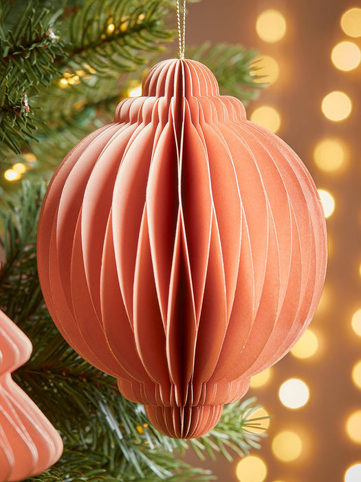 Four Honeycomb Paper Drops - Dusky Blush