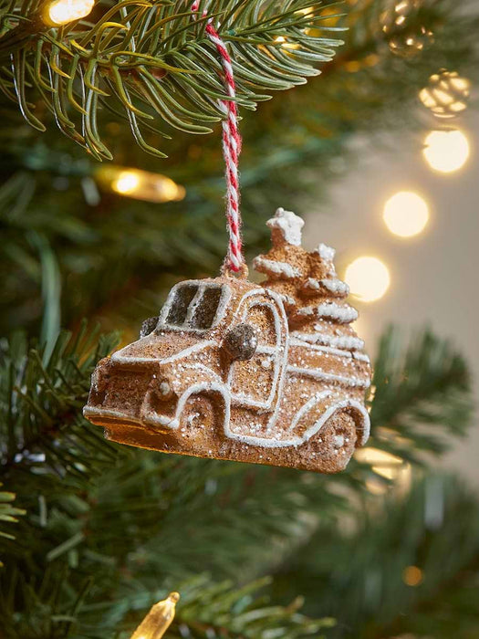 Three Hanging Gingerbread Vehicles