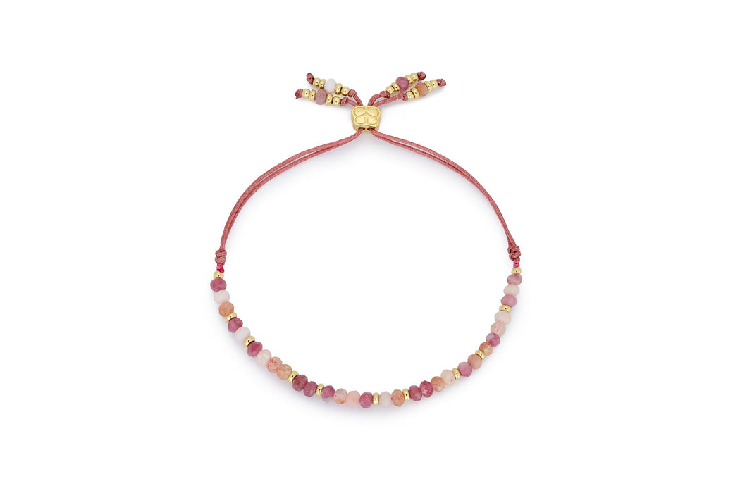 Yarrow Gold Pink Tourmaline Mix Friendship Bracelet