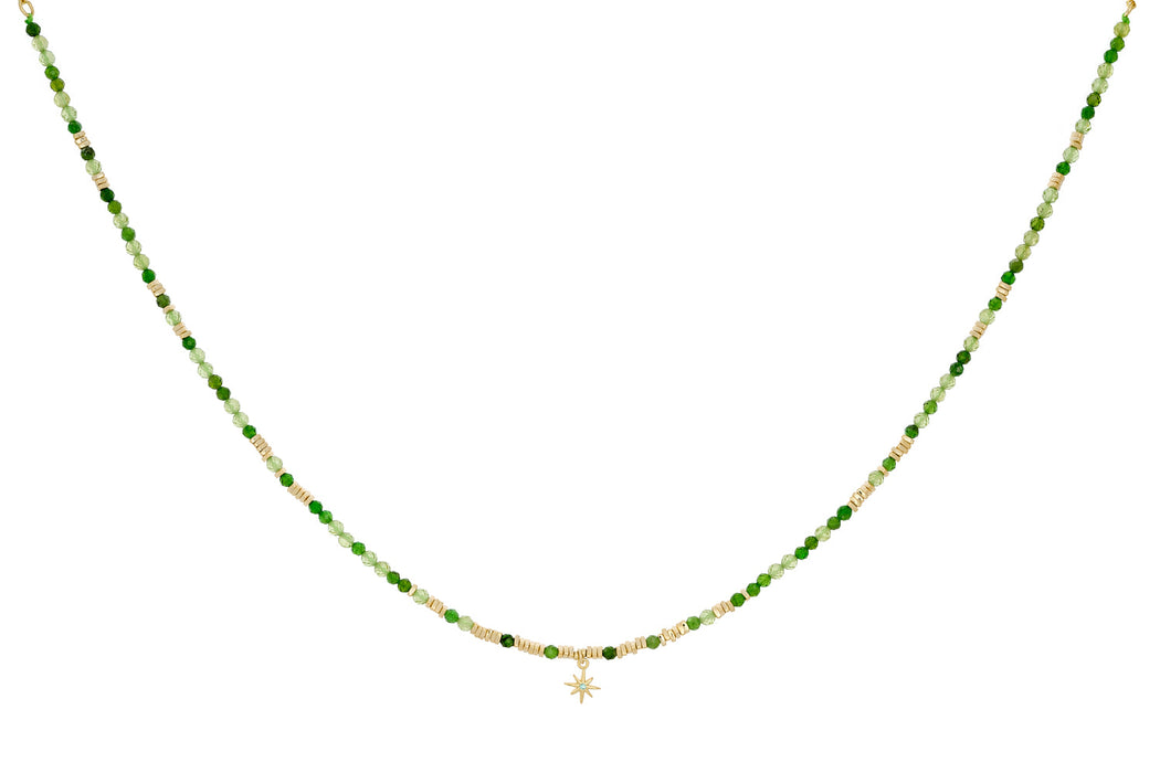 Yolanda Peridot Mix Gold Layering Necklace