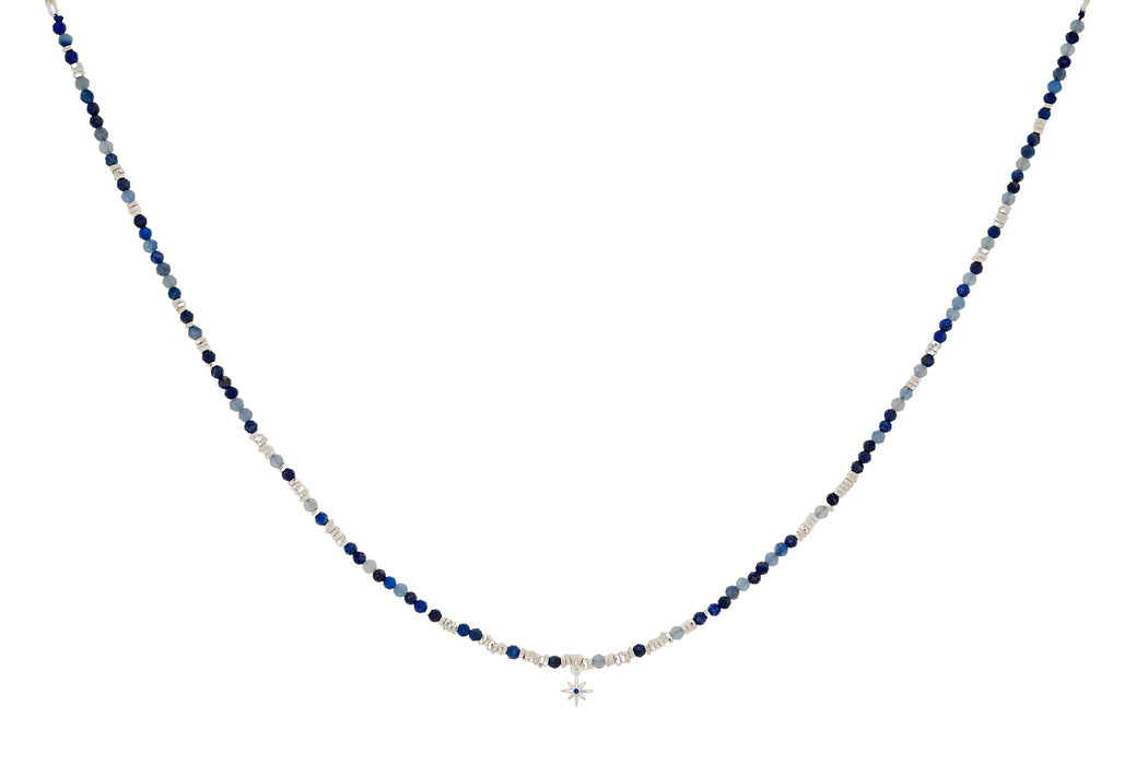 Yolanda Silver & Kyanite Mix Gemstone Necklace