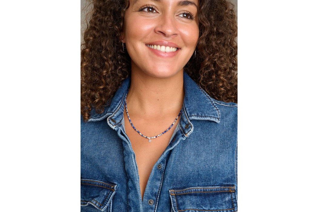 Yolanda Silver & Kyanite Mix Gemstone Necklace