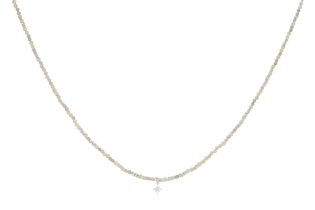 Yolanda Silver & Rainbow Moonstone Necklace