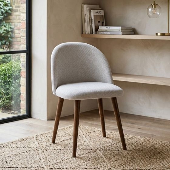 Acre & Artisan Zena Dining Chair Cream Boucle