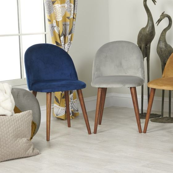 Acre & Artisan Zena Frenchgrey Velvet Chair