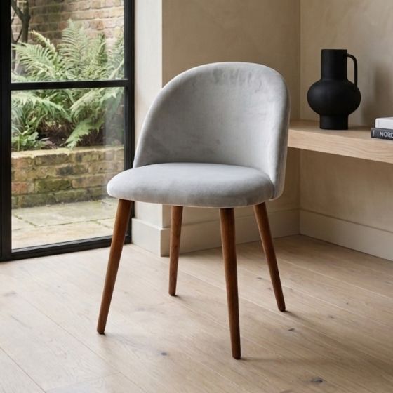 Acre & Artisan Zena Frenchgrey Velvet Chair