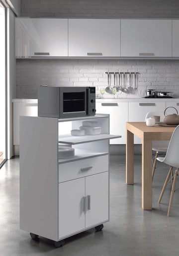 Amos Mann White and Grey Kitchen Trolley 009910O