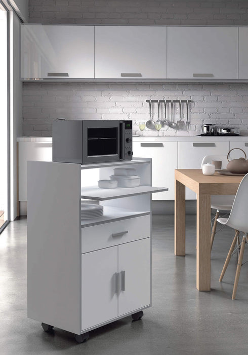 White and Grey Kitchen Trolley 009910O
