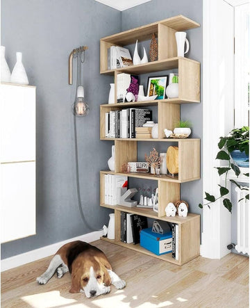 Amos Mann Oak Effect Bookcase