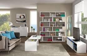Amos Mann White Gloss Bookcase