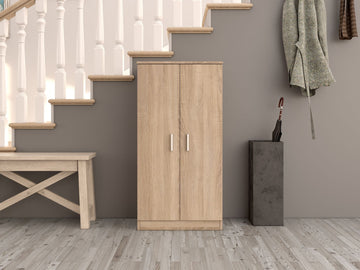 Amos Mann Oak Effect Shoe Cabinet